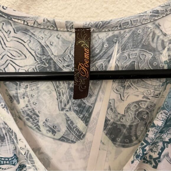 Poema Sleeveless Colorful Top Size Medium - Picture 5 of 5